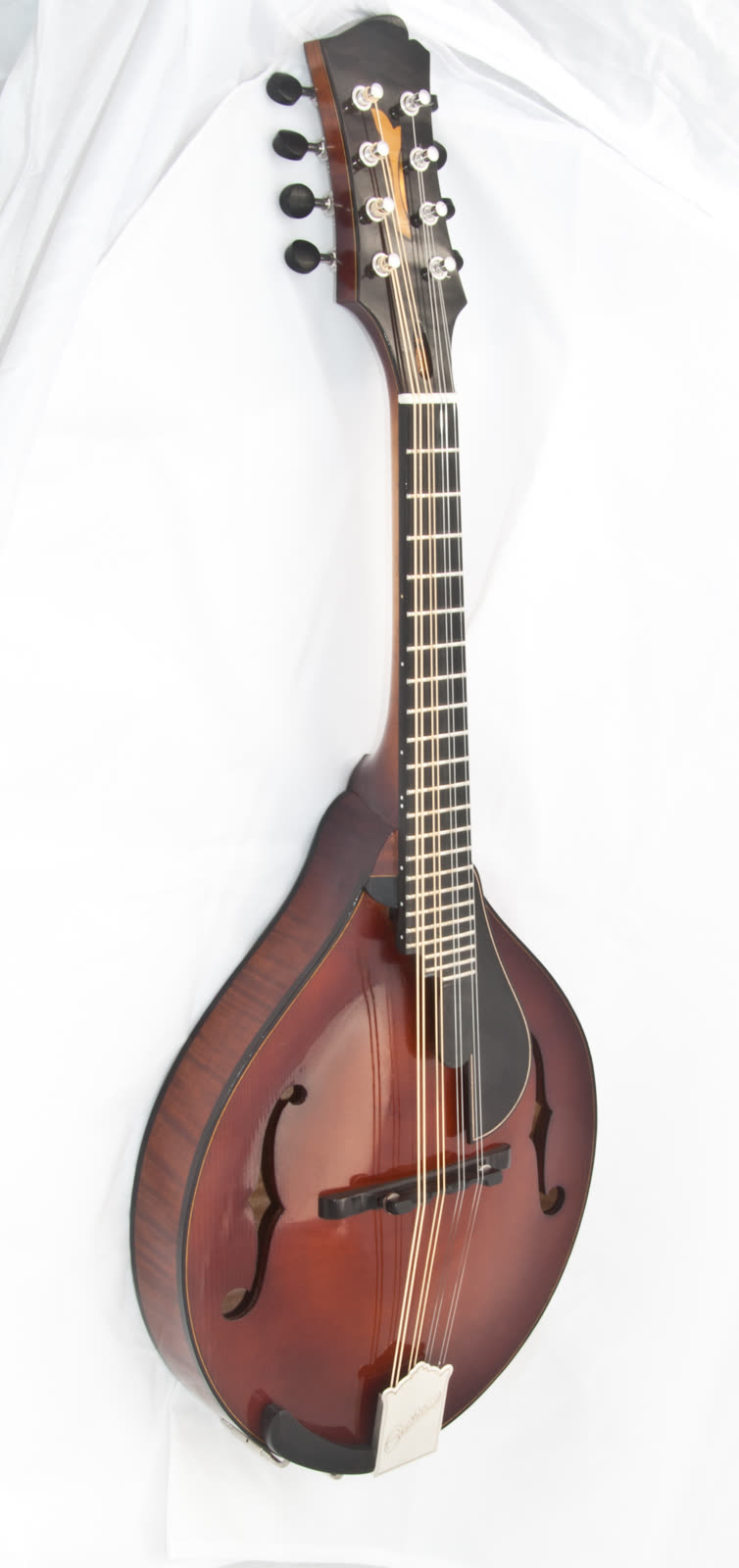 A-model mandolin — top, carved spruce, reddish sunburst