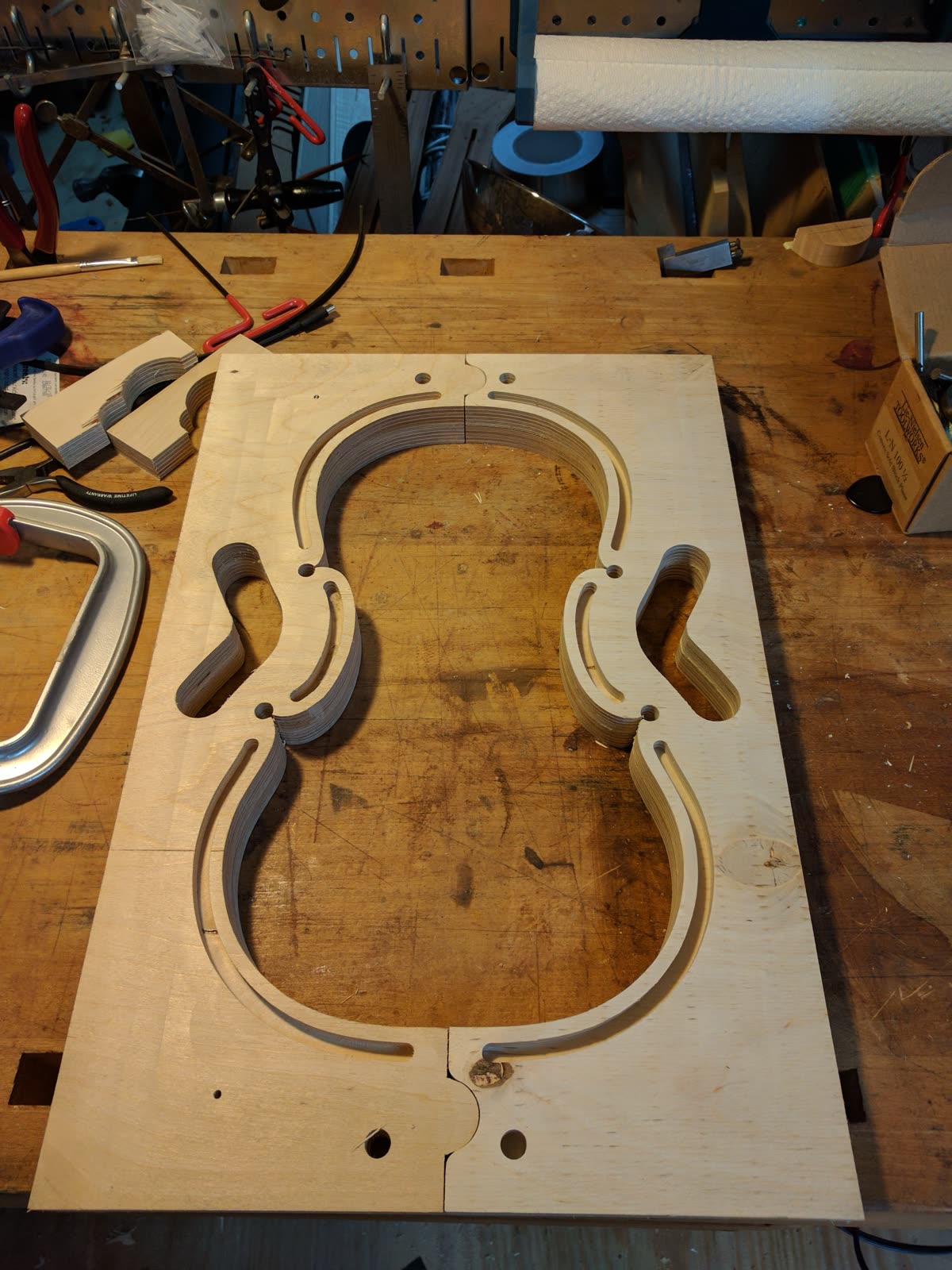 Bending mold — corner blocks, laminated Baltic birch