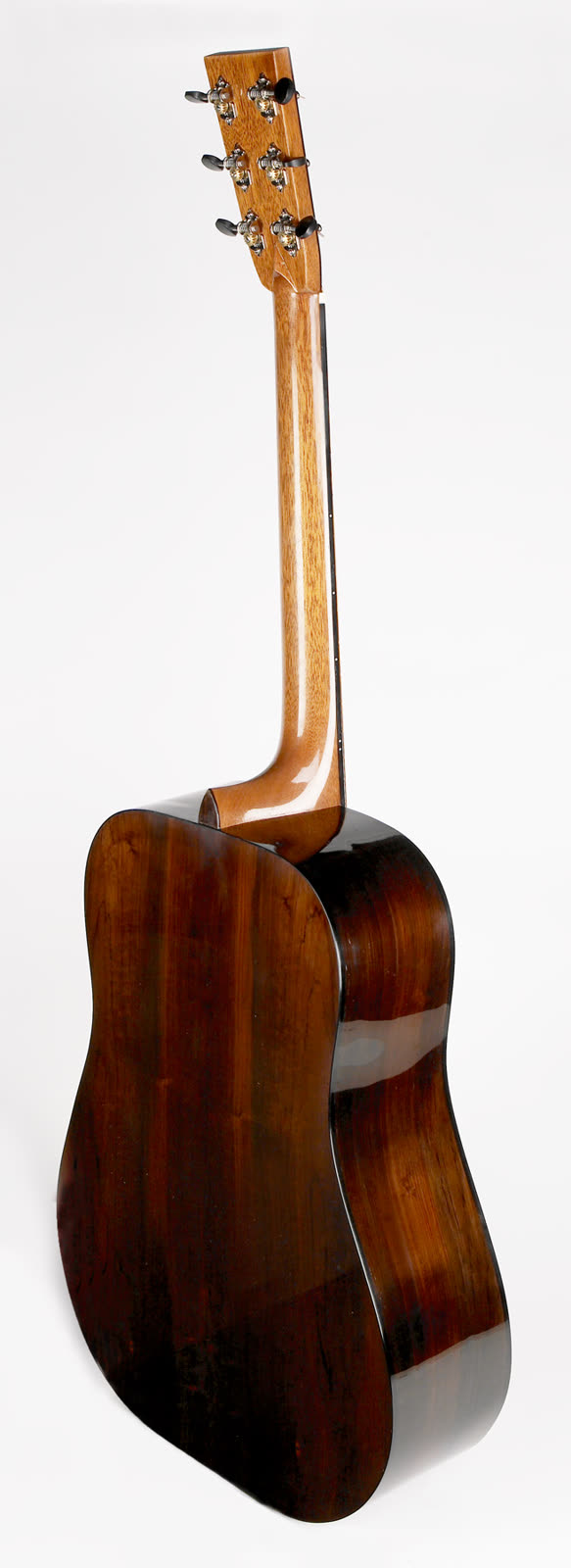 Dreadnought guitar — back, book-matched rosewood