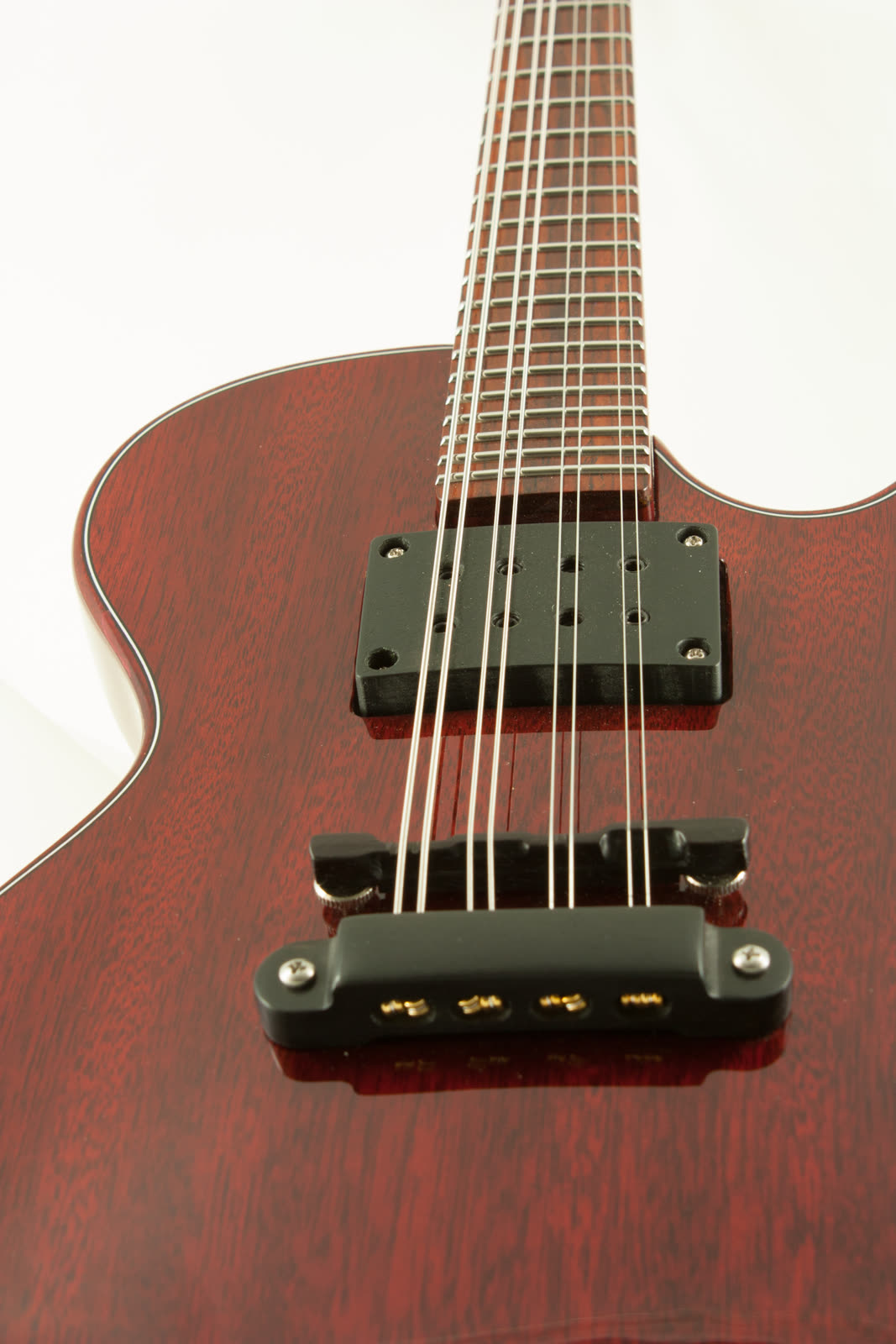 Electric mandolin, custom ebony stop tailpiece